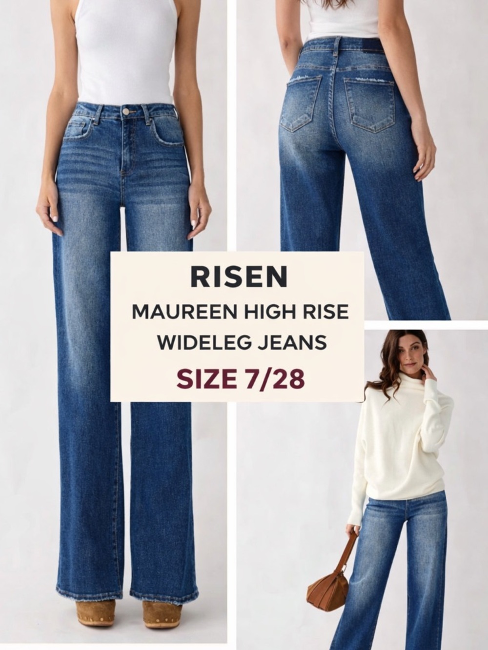 Risen Maureen High-Rise Wide Leg Jeans - ✨Like New✨
